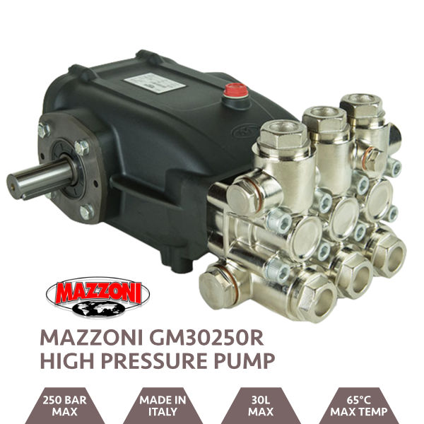 Mazzoni 30LPM 250BAR Male Shaft Pump